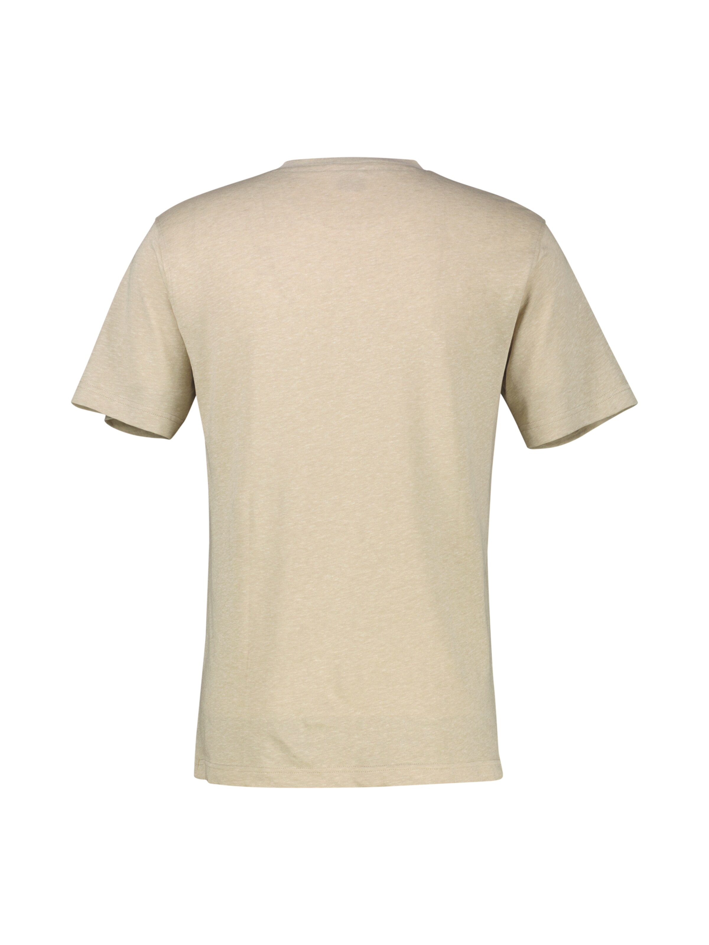 LERROS T-Shirt aus Baumwoll-Leinen-Mix in moderner 2-Tone-Optik in Beige