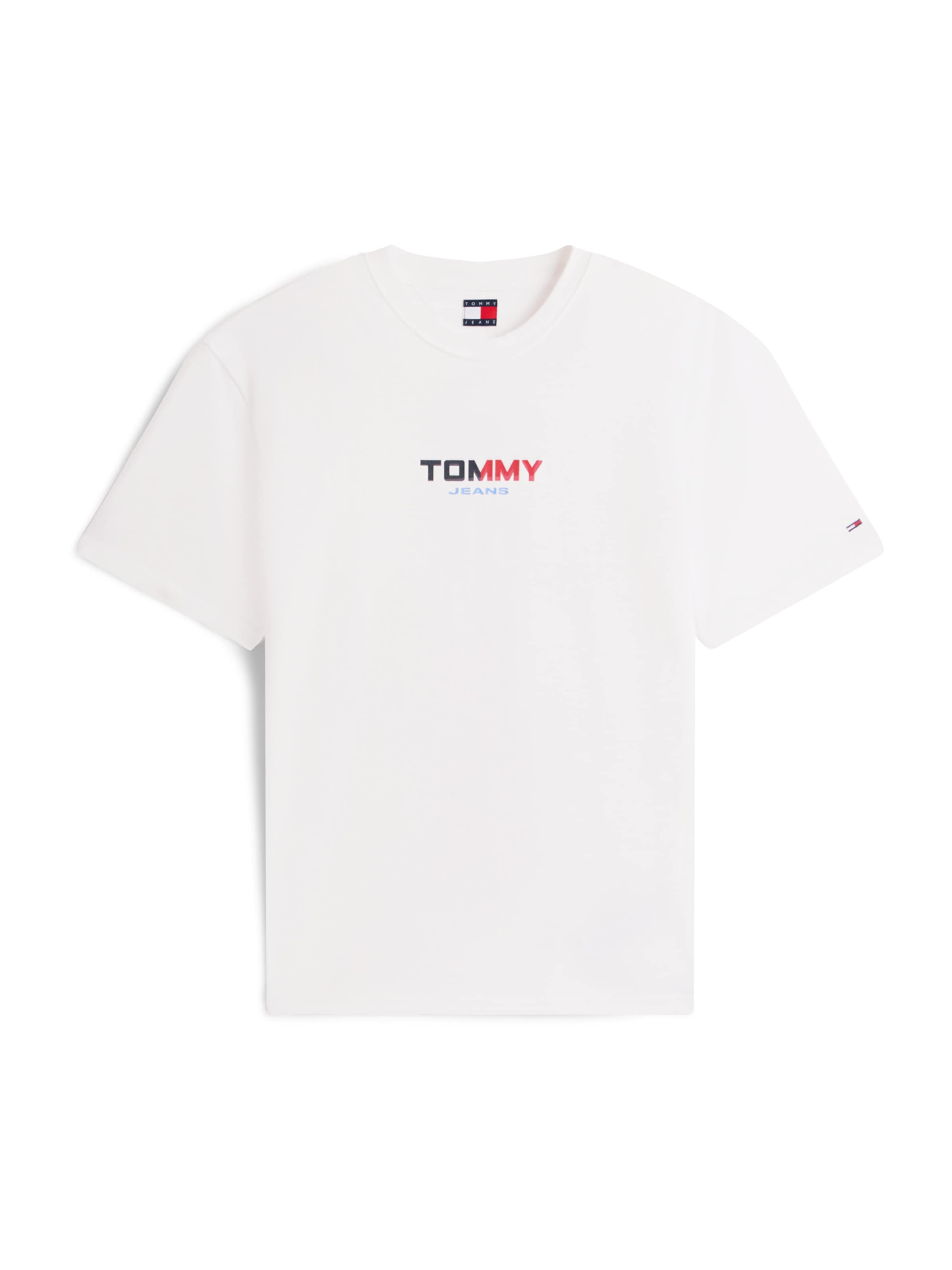 balts Tommy Jeans T-Krekls: no priekšpuses