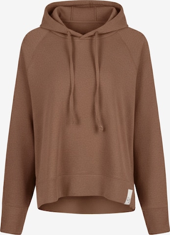 Cotton Candy Kapuzenpullover in Braun: Vorderseite