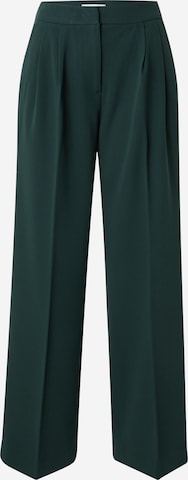 2NDDAY Wide leg Pleat-Front Pants 'Mille - Daily Sleek' in Green: front