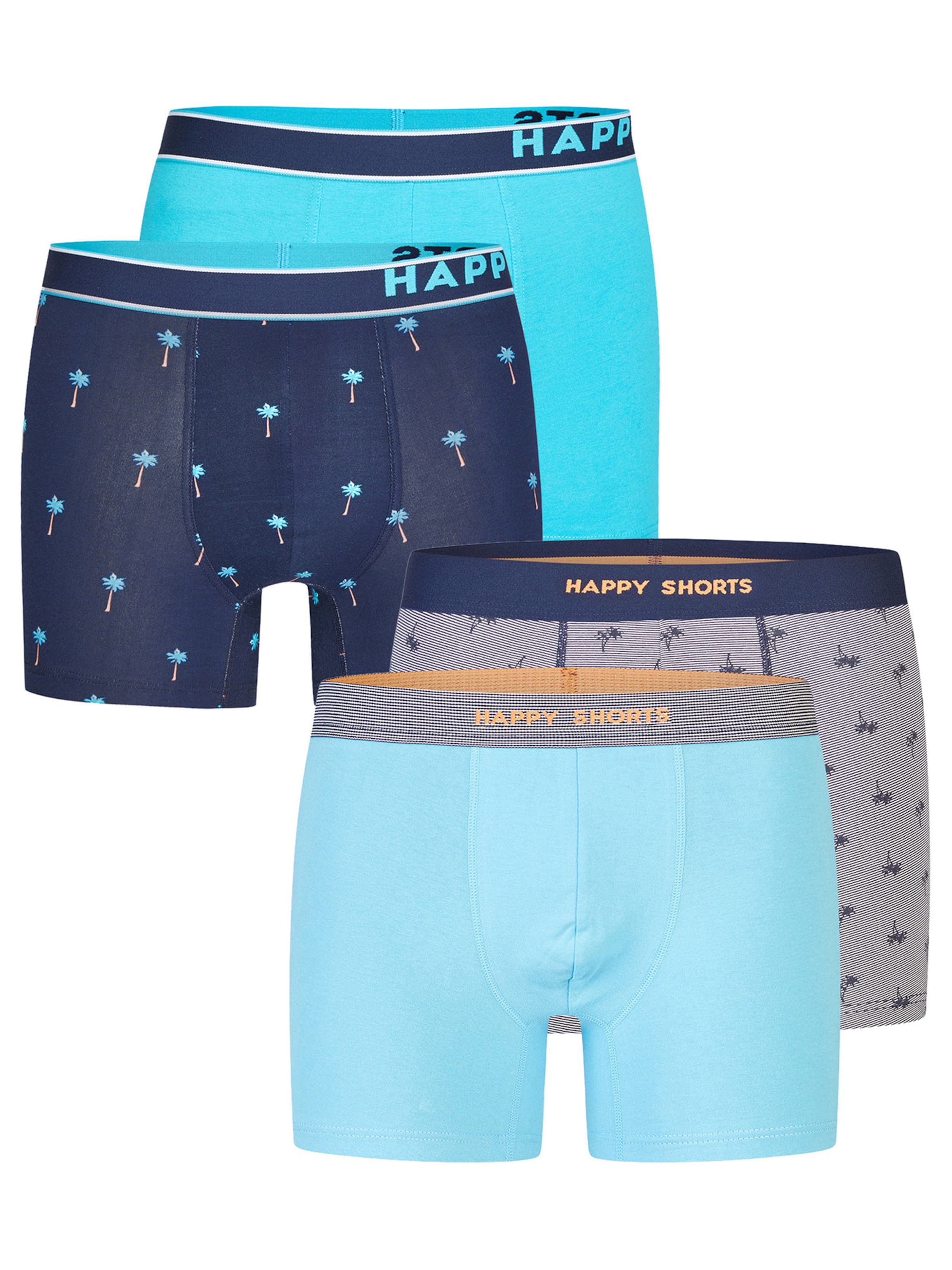 Happy Shorts - Boxers ' Floral Print Sets ' em azul: frente