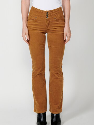 Bootcut Pantaloni di KOROSHI in beige: frontale