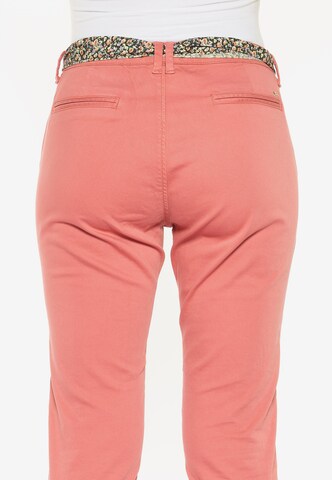 Le Temps Des Cerises Skinny Pants 'DYLI' in Red