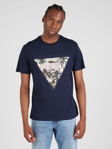 GUESS T-Shirt in Blau: Vorderseite