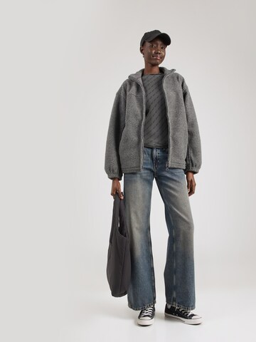 WEEKDAY Fleece jacket 'Leia' in Grey