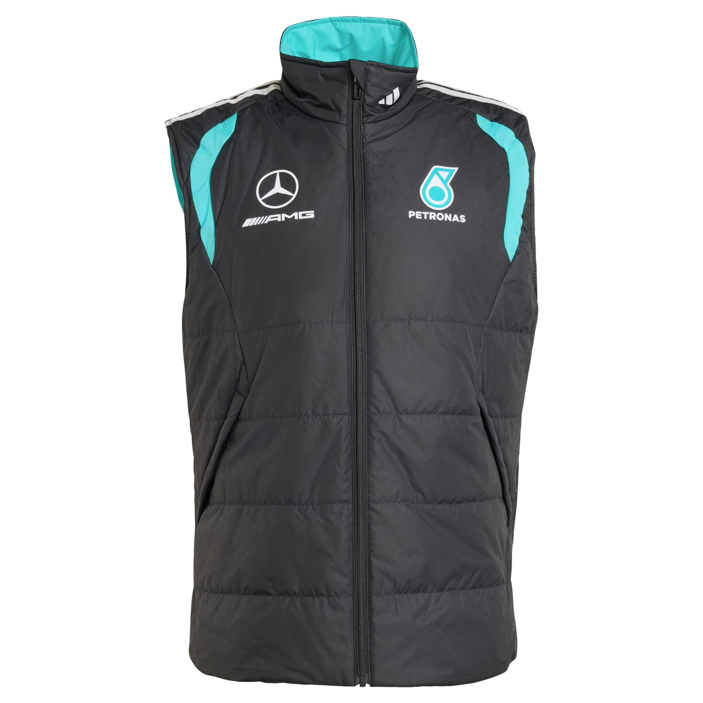 Gilet de sport 'Mercedes - Amg Petronas Formula 1 Team Mechanics' ADIDAS PERFORMANCE en noir : devant