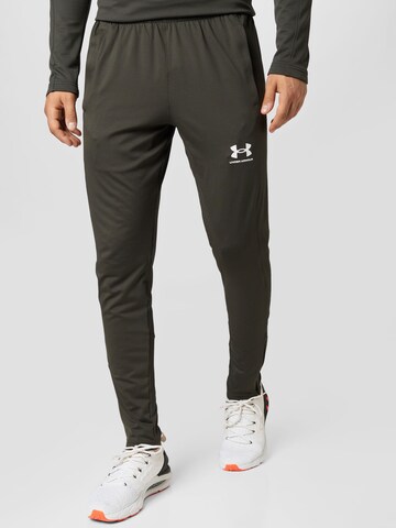 UNDER ARMOUR Slimfit Sportsbukser i grønn: forside