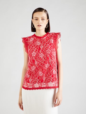 PIECES Блуза 'PCOLLINE' в червено: отпред