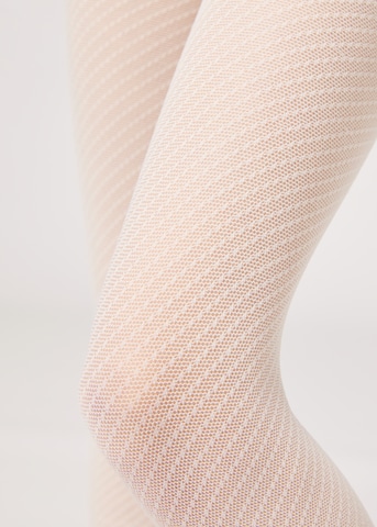 CALZEDONIA Tights in White