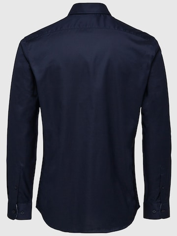SELECTED Slim fit Button Up Shirt 'SLHMark' in Blue
