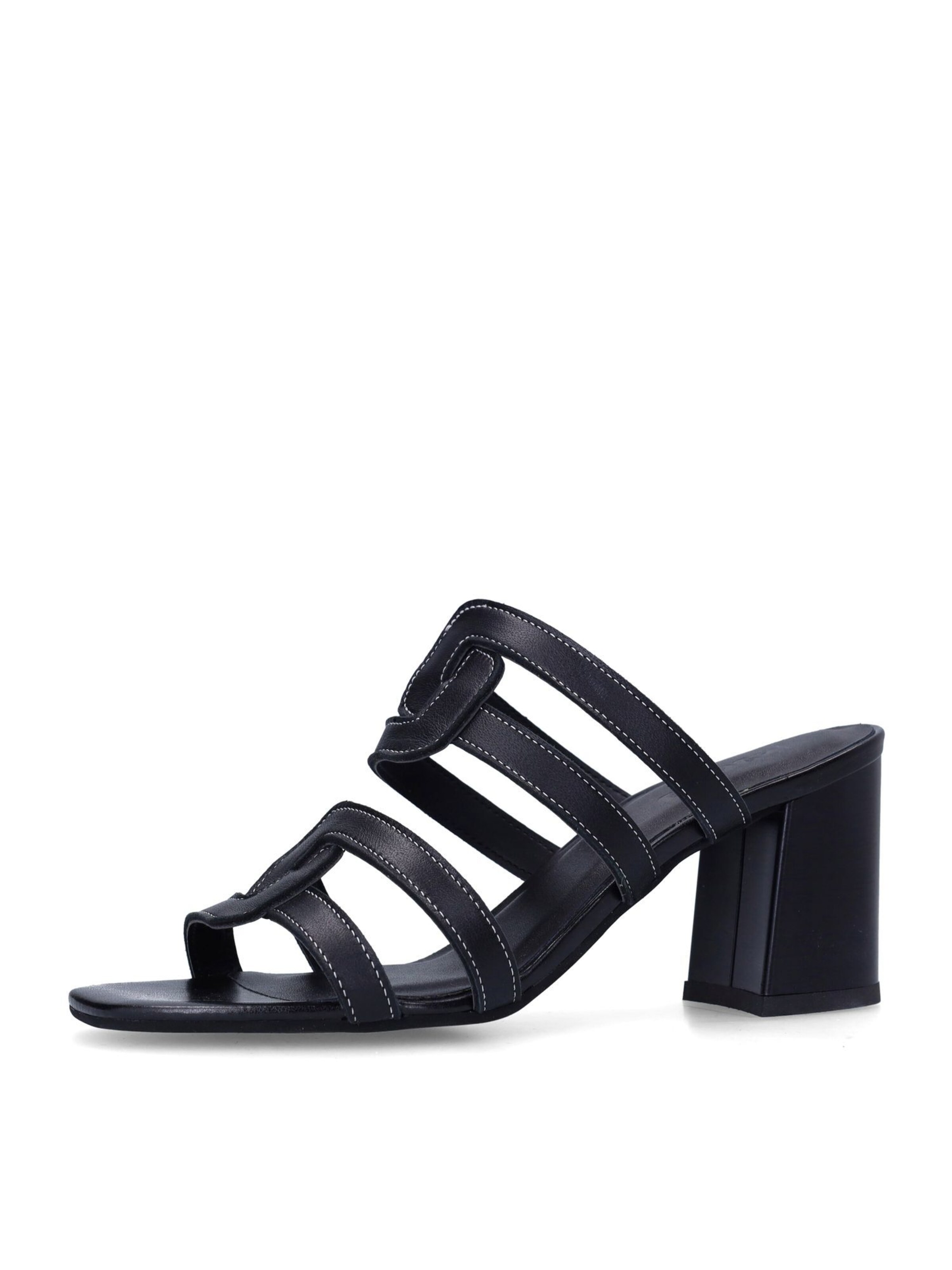 SACHA Pantolette in Schwarz: Vorderseite