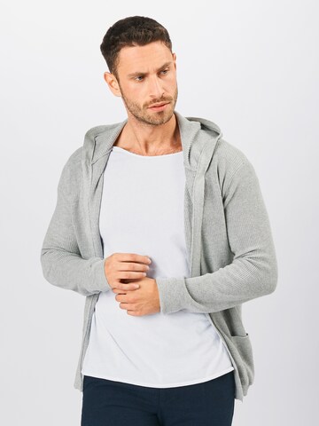 Denim Project Regular fit Knit Cardigan in Grey: front