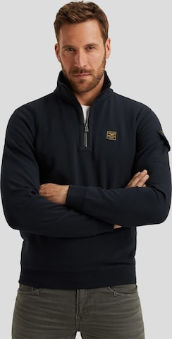 PME Legend Sweatshirt 'Pullover with half-zip' in Blue: front