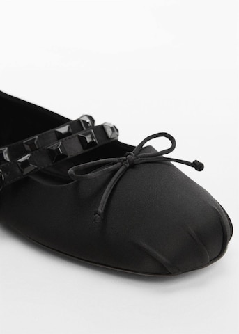 MANGO Ballet Flats with Strap 'arne' in Black