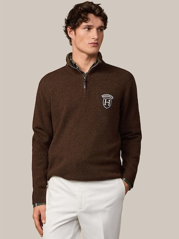 Hackett London Pullover in Braun: Vorderseite