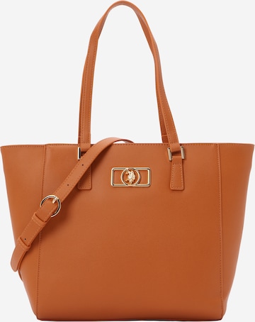 smėlio U.S. POLO ASSN. Rankinė ant peties: priekis