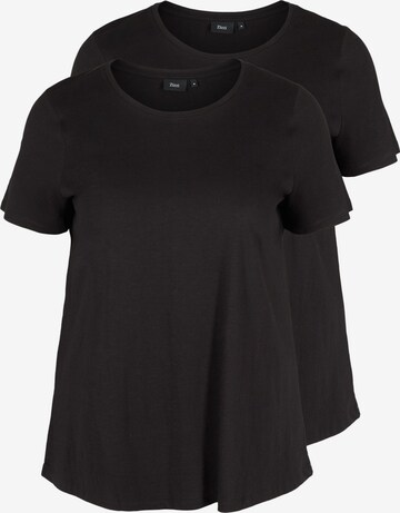 T-shirt Zizzi en noir : devant