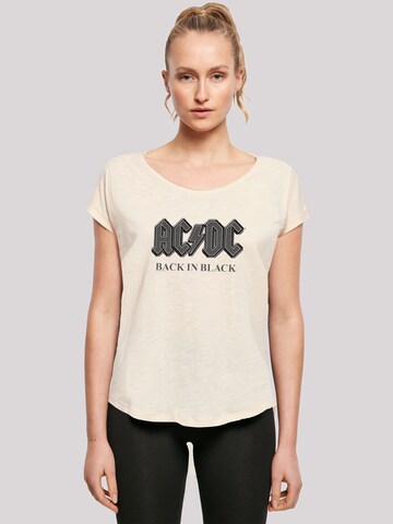 F4NT4STIC T-Shirt 'ACDC Back In Black' in Beige: Vorderseite