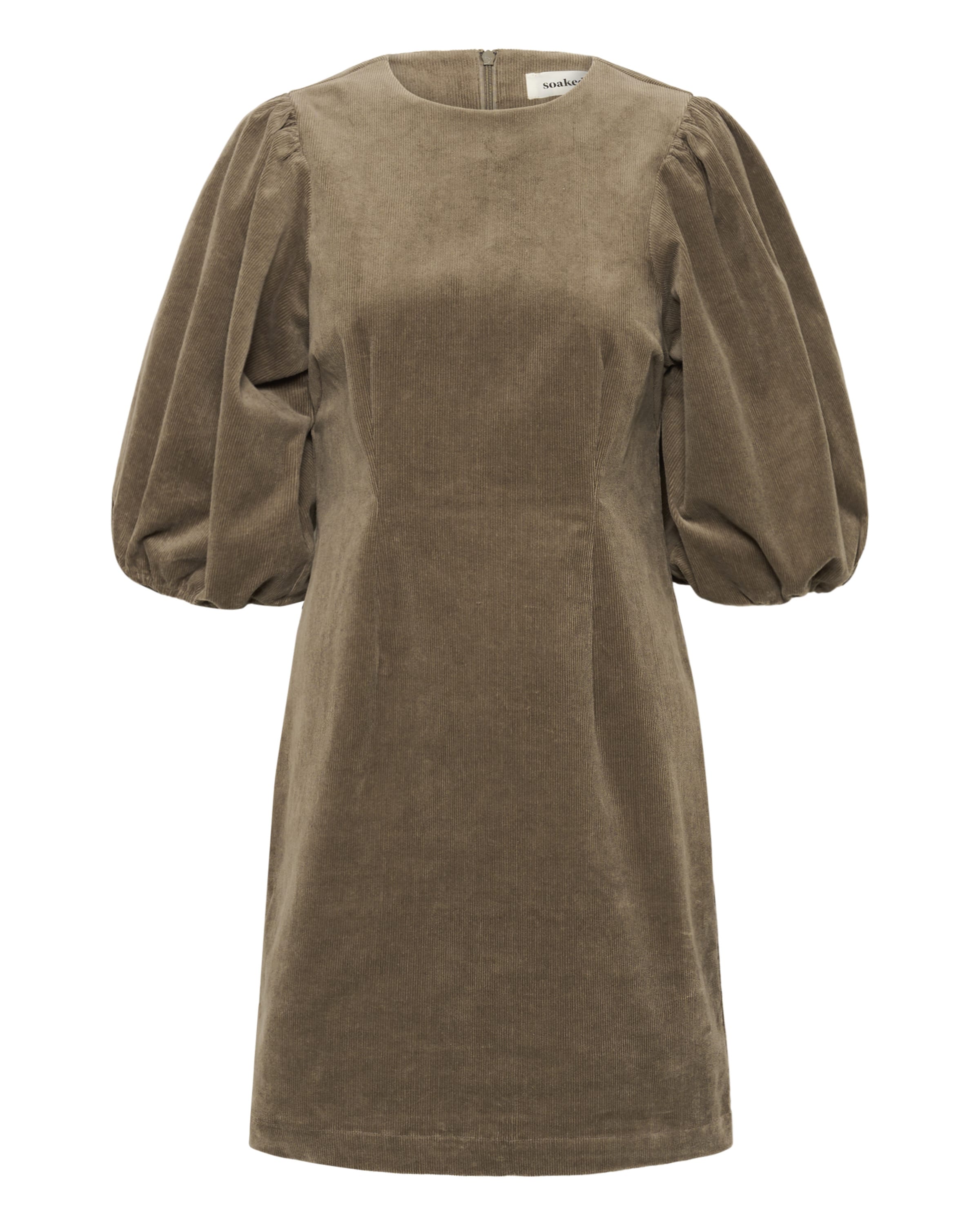 SOAKED IN LUXURY Jurk 'SLHelle Dolore' in Bruin: voorkant