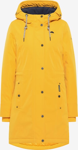 Schmuddelwedda Winter Coat in Yellow: front