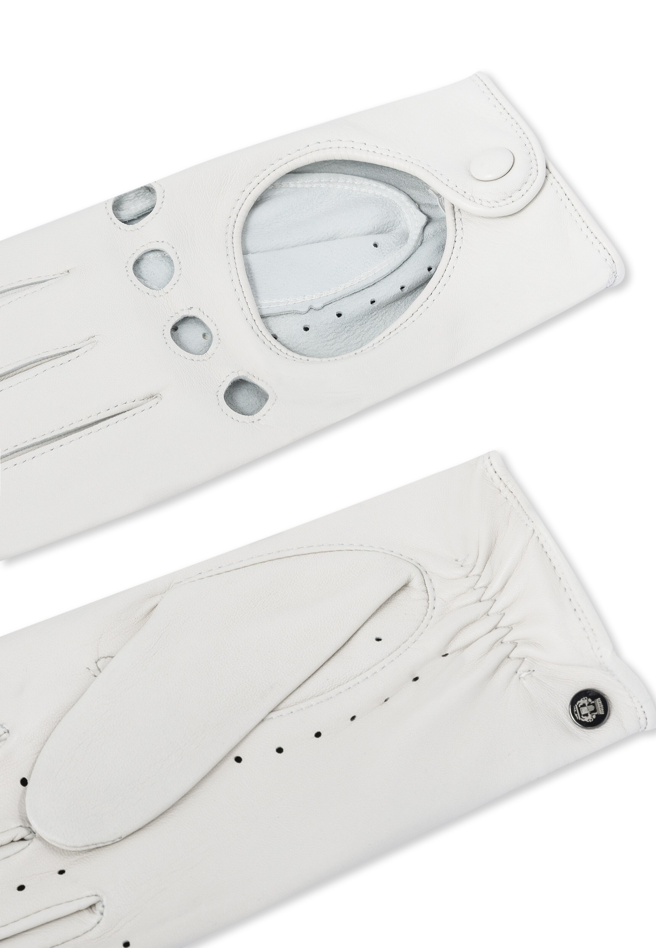 Mezzoguanti 'ROM AUTOFAHRER' di Roeckl in bianco