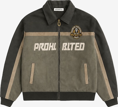 Prohibited Jacke 'Old Era' in L in beige / pastellgrün / dunkelgrün / weiß, Produktansicht