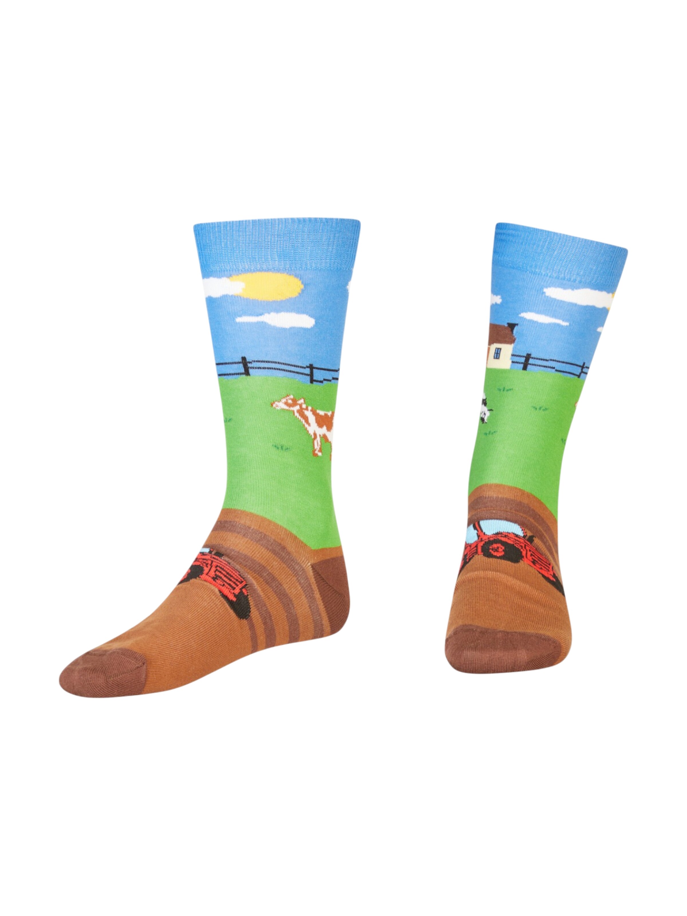 AbgeStrumpft Socks 'Traktor' in Green: front