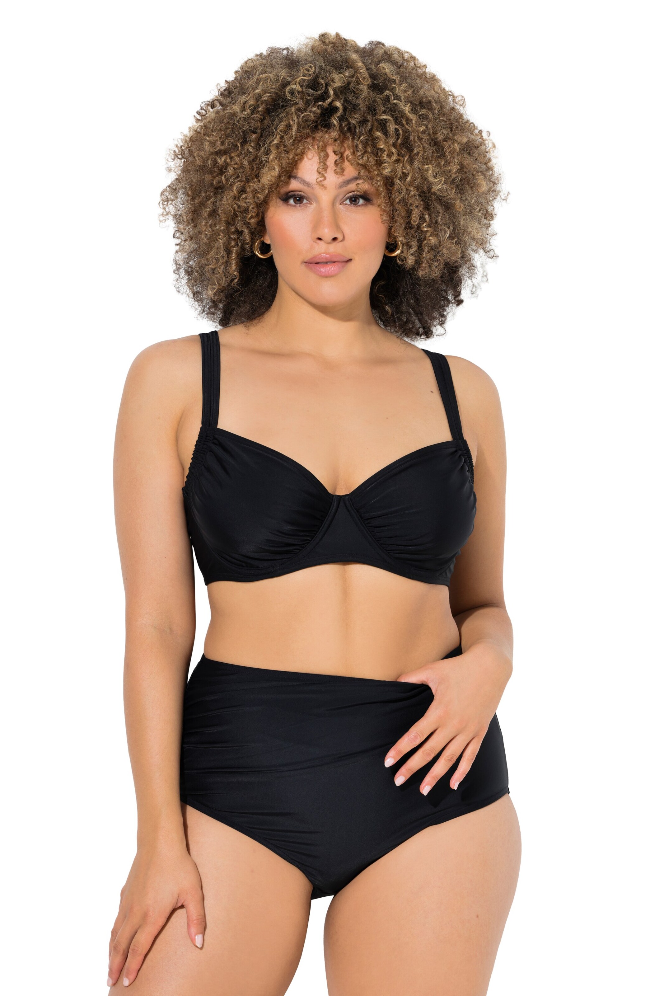 Ulla Popken Bralette Bra in Black: front