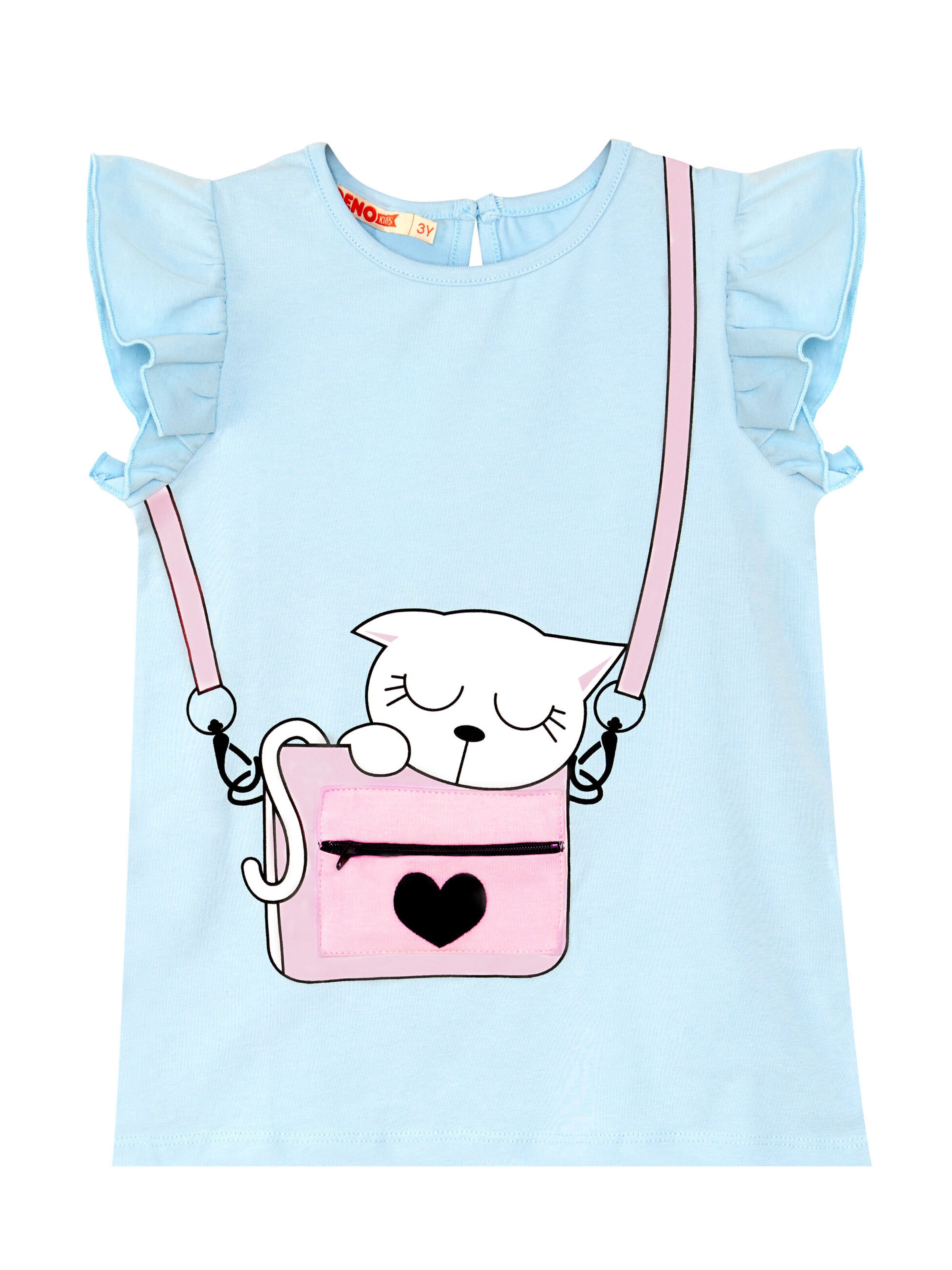 Denokids Set 'Cat in Bag' in Blau