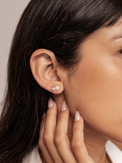 Hey Happiness Ohrringe 'Mini Floral' in gold, Produktansicht