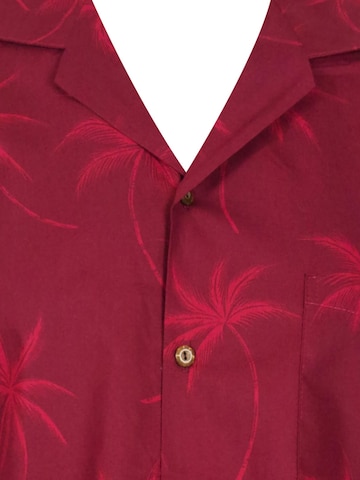 KY's Regular Fit Hemd 'Palmshadow' in Rot