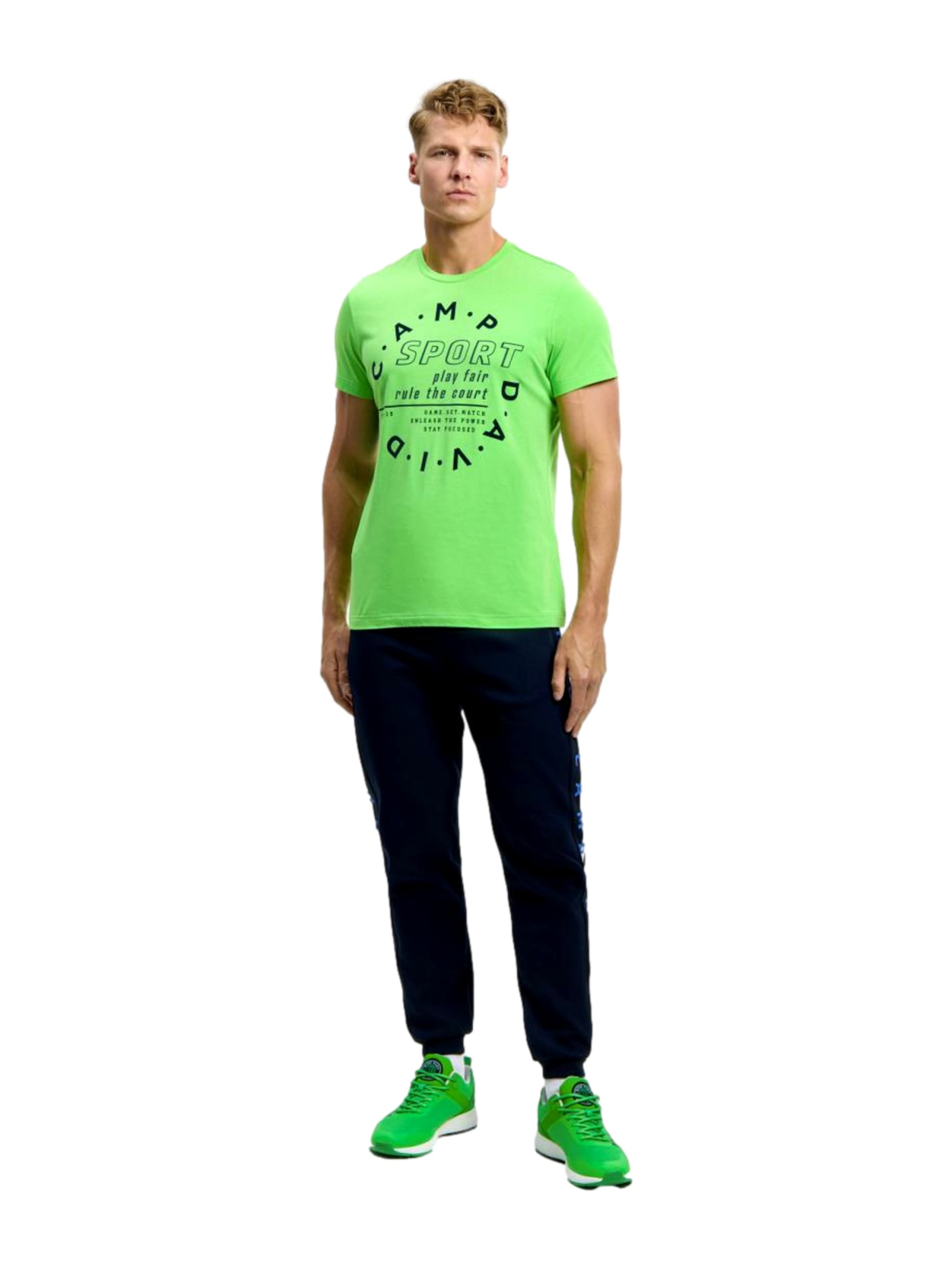 CAMP DAVID Shirt 'Game.Set.Match' in Green