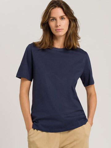 T-shirt Hanro en bleu : devant