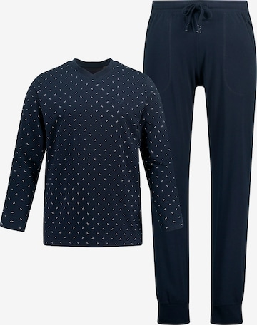 JP1880 Long Pajamas in Blue: front