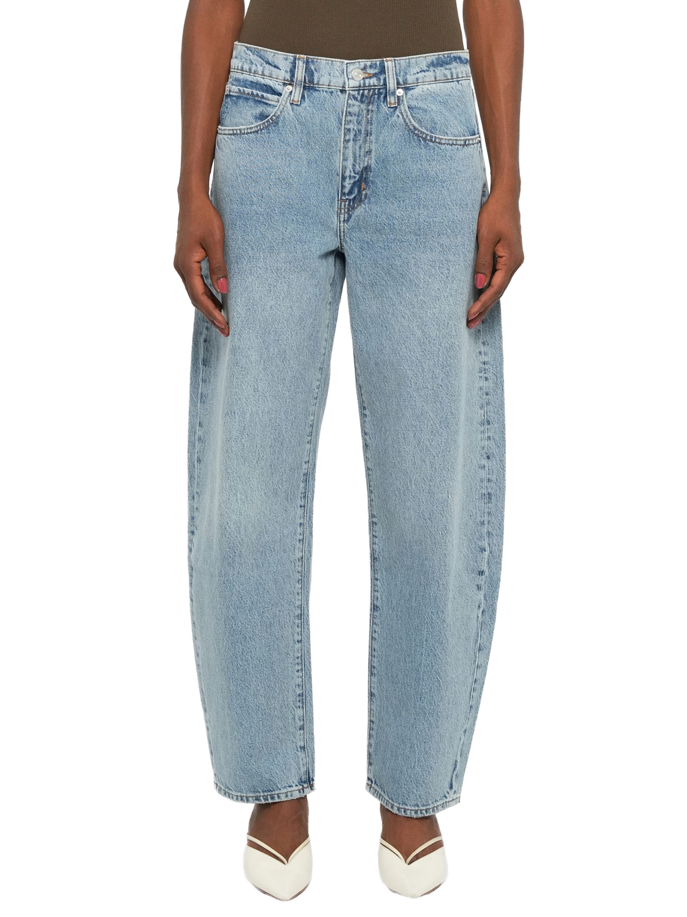 Baggy Jean FRAME en bleu : devant