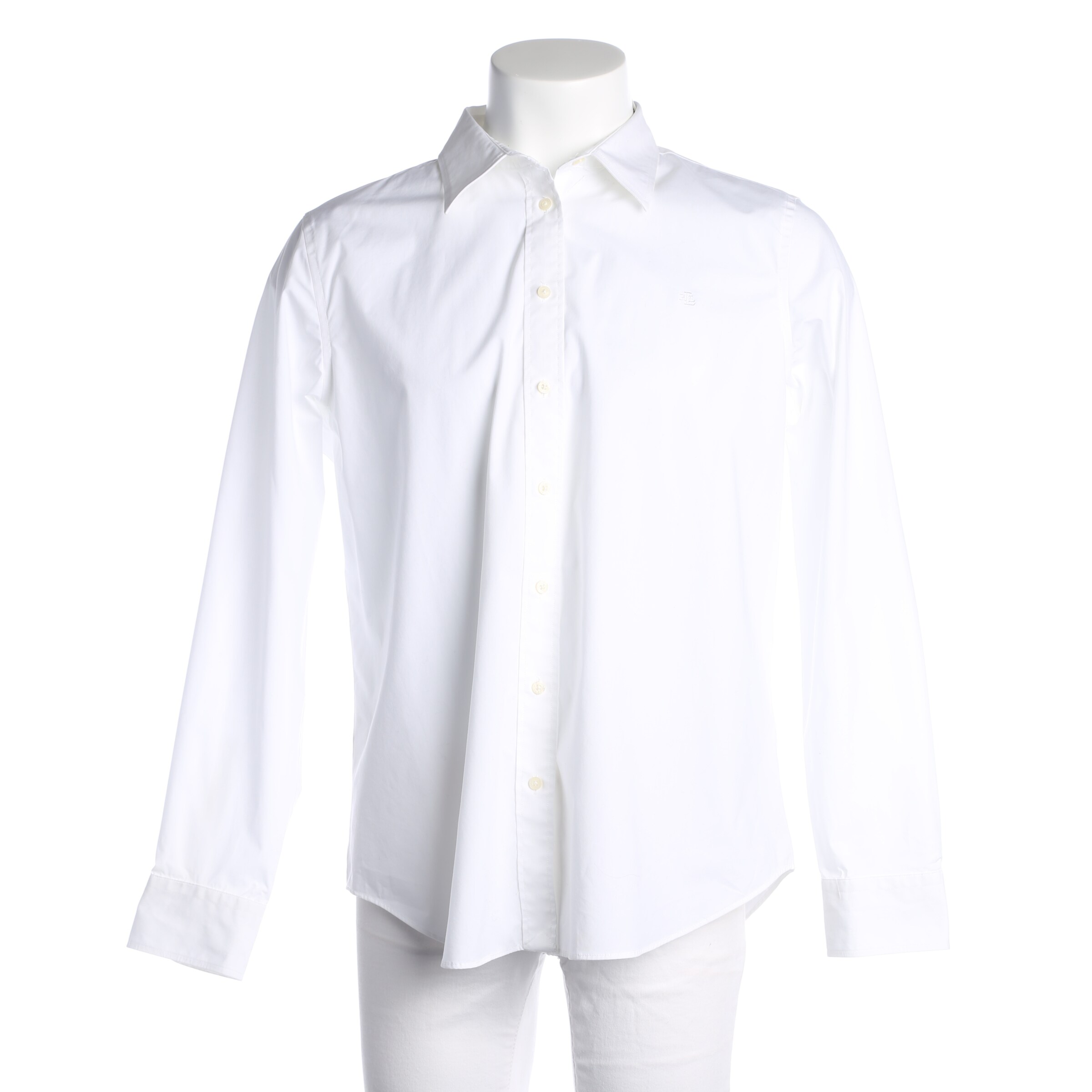 Lauren Ralph Lauren Button Up Shirt in XL in White: front