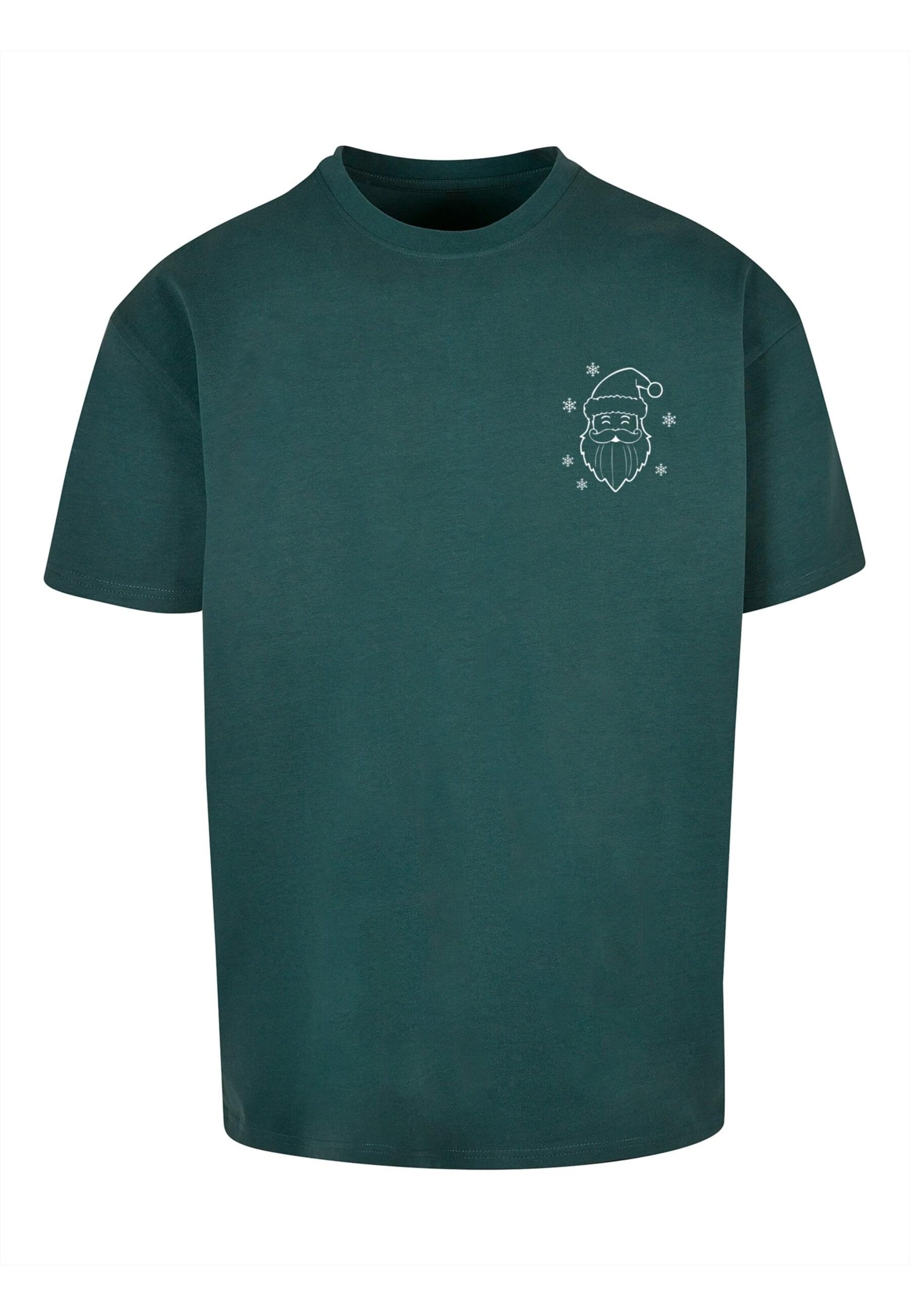 Maglietta 'Christmas Santa' di Merchcode in verde: frontale