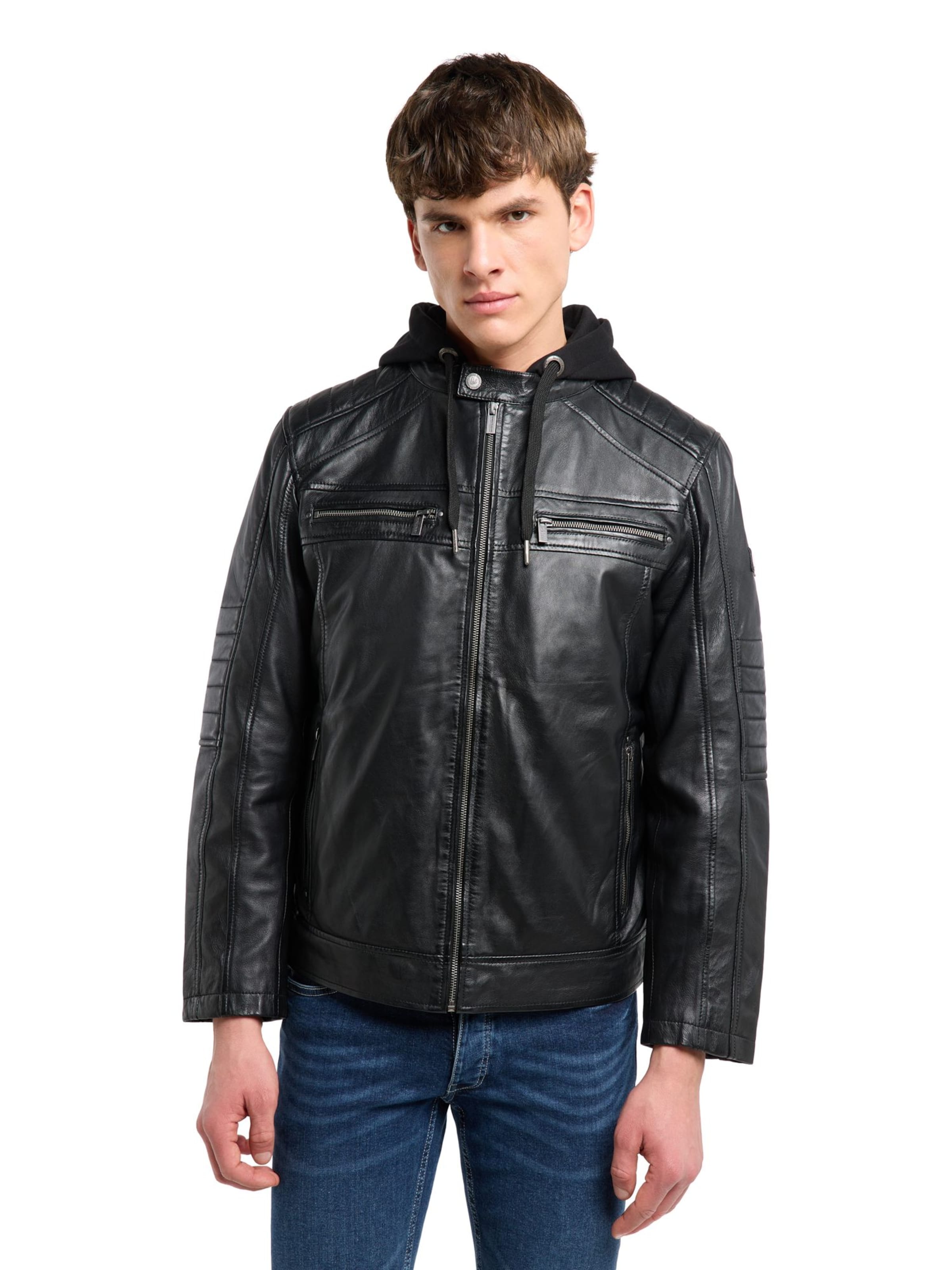 Bruno Banani Between-season jacket ' Gross ' in Black: front