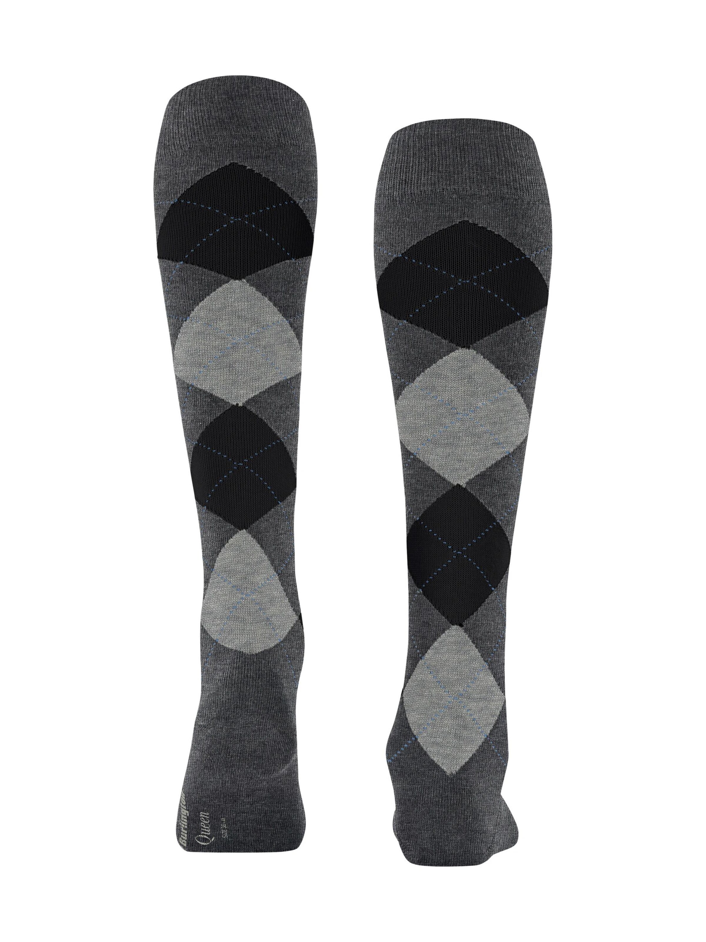 BURLINGTON Overknee Strümpfe 'Queen'‌‌‌ in Grau