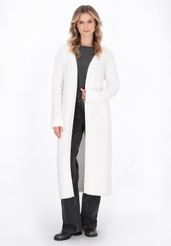 DreiMaster Vintage Gebreid vest in Wit: voorkant