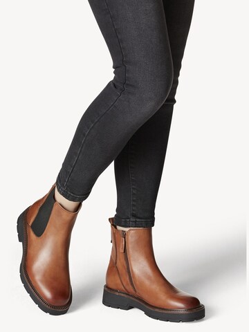 Tamaris Pure Relax Chelsea Boots in Brown: front