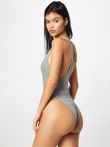 Calvin Klein Swimwear Bralette Swimsuit in Grey