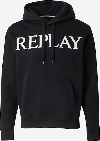 REPLAY Collegepaita värissä musta: etupuoli