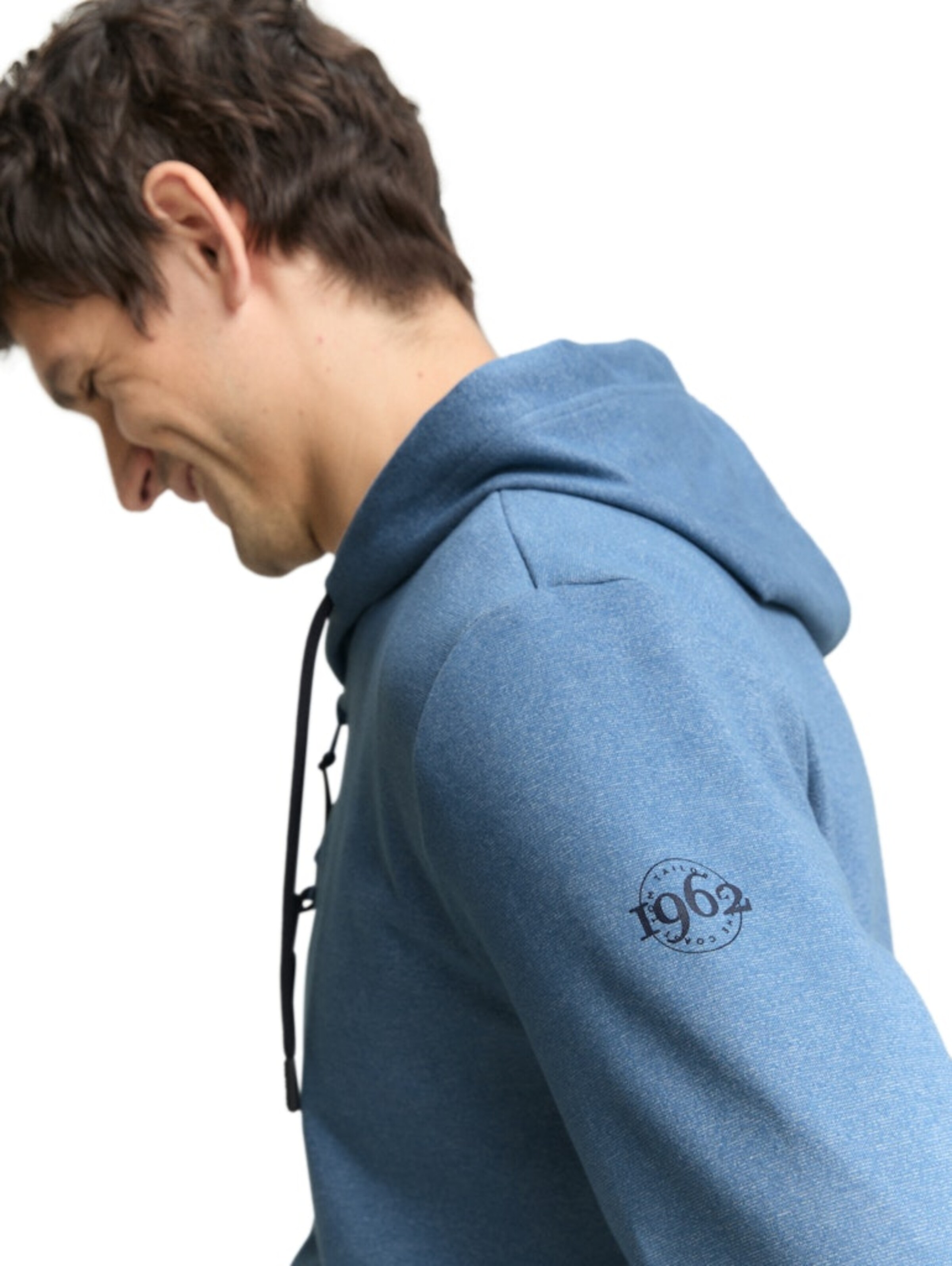 TOM TAILOR Zip-Up Hoodie in Blue