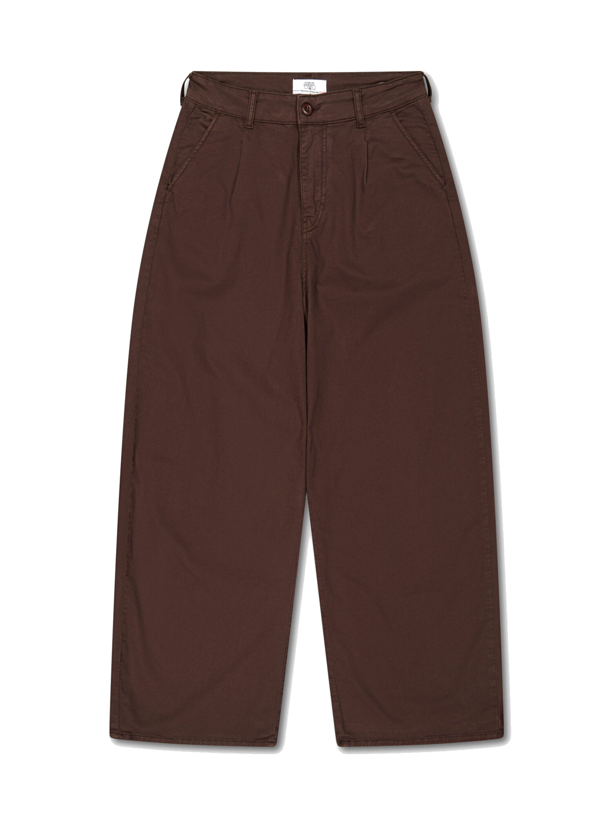 Pantalon chino 'TASIA' Le Temps Des Cerises en marron : devant