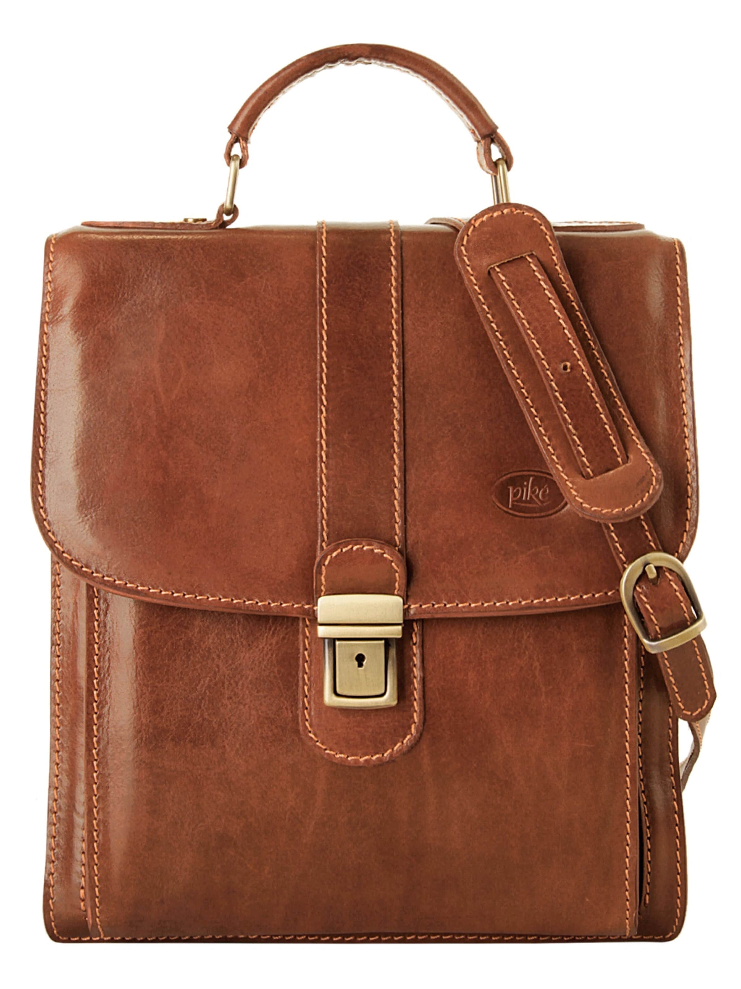 Sac à bandoulière piké en marron : devant