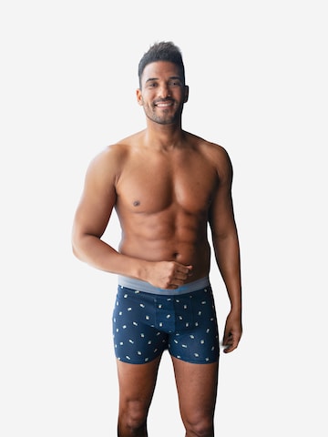 Happy Shorts Boxer shorts ' Jersey ' in Blue: front