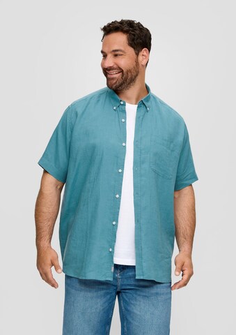 s.Oliver Regular fit Button Up Shirt in Green: front