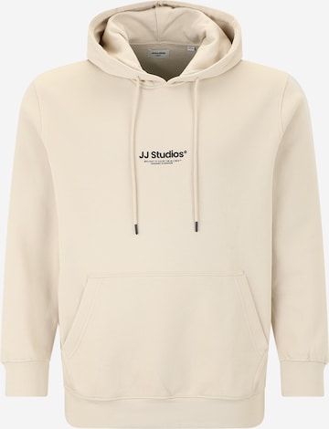 Sweat-shirt 'JJESOHO' Jack & Jones Plus en gris : devant