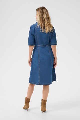 Cream Shirt dress 'Estelle' in Blue